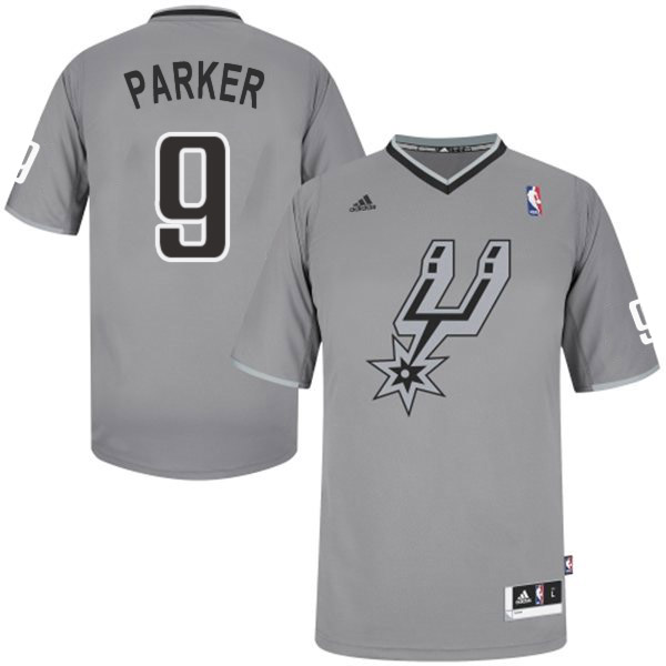 Men's  Spurs #9 Tony Parker 2013 Christmas Day Grey Jersey